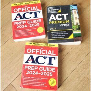 Official ACT Test Prep Study Guide 3 Books High School / Homeschool 2022 2024-25
